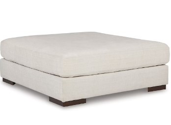 Ashley Lyndeboro Oversized Ivory Fabric Ottoman