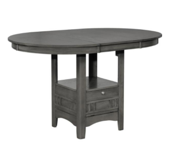 Coaster Lavon Grey Counter-Height Storage Table with Leaf