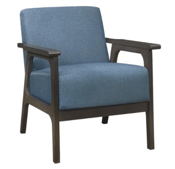Homelegance Ocala Blue Fabric & Hardwood Accent Chair