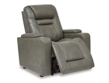 Ashley Charcoal Leather Theater Power Recliner