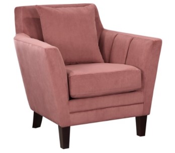 Homelegance Adore Rose Velvet Accent Chair with Pillow