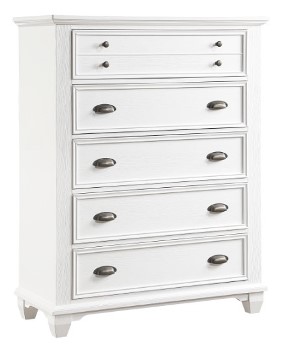 Homelegance Mackinac White 5-Drawer Chest