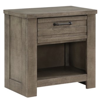 Homelegance Grey Finish Hardwood 1-Drawer Nightstand