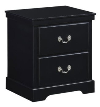 Homelegance Seabright Black 2-Drawer Nightstand