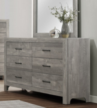 Homelegance Corbin Grey Wood-Look 6-Drawer Dresser