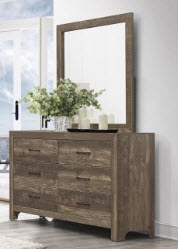 Homelegance Corbin Wood-Look 6-Drawer Dresser with Mirror