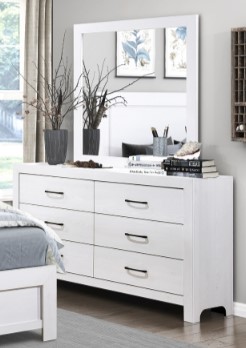 Homelegance Corbin White Wood-Look Dresser with Mirror