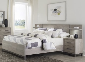 Homelegance Zephyr Grey Wood-Look Queen Wall Bed