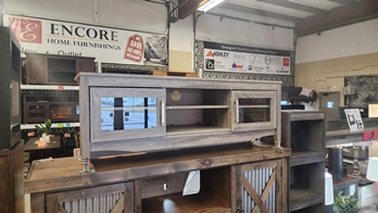 Techni Mobili Grey Driftwood TV Stand