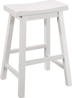 Coaster 24-Inch White Backless Bar Stool