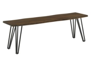 Coaster Mango Cocoa Finish Live Edge Look Bench