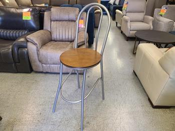 Saturno 30-Inch Wood & Metal Barstool