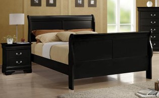 Coaster Louis Philippe Black Full Sleigh Bed
