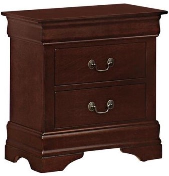 Coaster Louis Philippe Cherry Finish 2-Drawer Nightstand