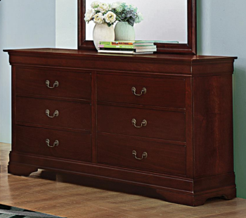 Coaster Louis Philippe Cherry Finish 6-Drawer Dresser