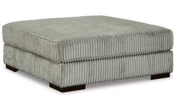 Ashley Lux Charcoal Ottoman