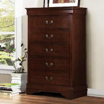 Homelegance Mayville Cherry Finish 5-Drawer Chest