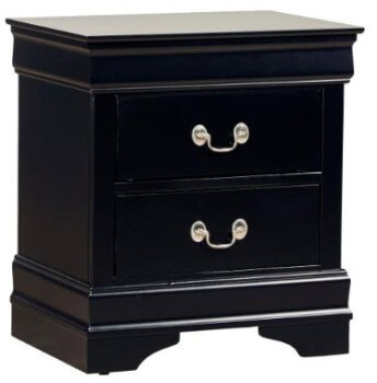 Homelegance Mayville Black 2-Drawer Nightstand