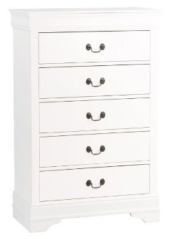 Homelegance Mayville White 5-Drawer Chest