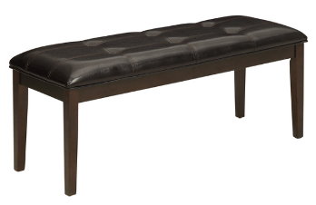 Homelegance Decatur Dark Brown Faux Leather Bench with Hardwood Frame (blemish)