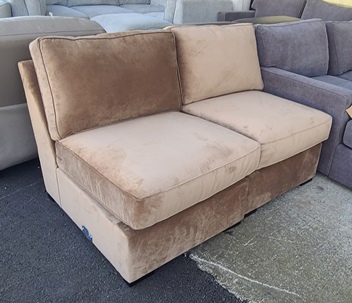 Jonathan Louis 2-Piece Armless Brown Loveseat