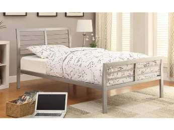 Coaster Silver Metal Queen Platform Bed