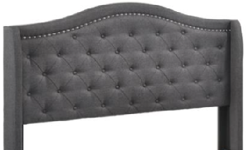 Coaster Tamarac Grey Fabric King Headboard with Nailhead Trim