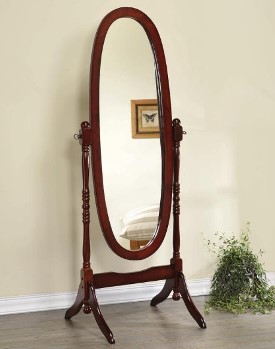 Coaster Merlot Finish Freestanding Cheval Mirror