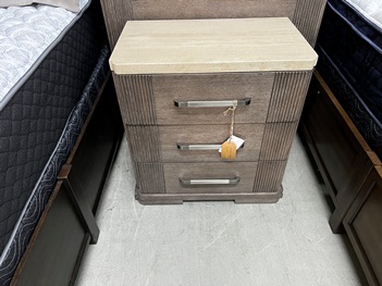 Frandlyn 3-Drawer Nightstand with Marble Top