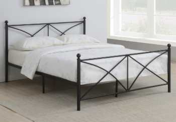 Coaster Hart Black Metal Platform Queen Bed