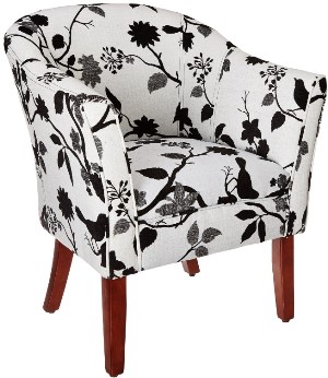 Coaster Black & White Upholstered Accent Chair
