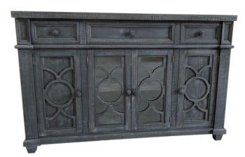 Vintage Furniture Windamere 4-Door Console in Platinum