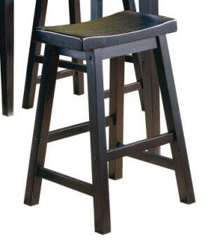 Homelegance 24-Inch Black Backless Bar Stool