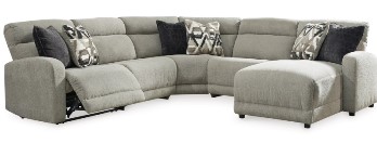 Ashley Collins 5-Piece Power Reclining Sectional with Right-Hand Chaise
