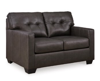 Ashley Bella Storm Leather Loveseat