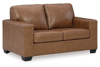 Ashley Bolero Caramel Leather Loveseat