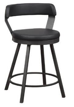 Homelegance Appert Black 24-Inch Swivel Bar Stool