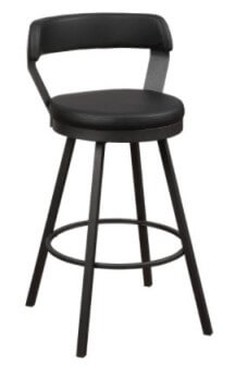 Homelegance Appert Black 29-Inch Swivel Bar Stool