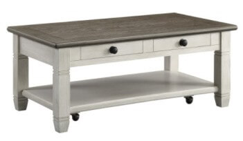 Homelegance Granby Distressed White Coffee Table (blemish)