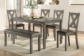 Homelegance Holders Dining Set with 4 Chairs & 1 Bench