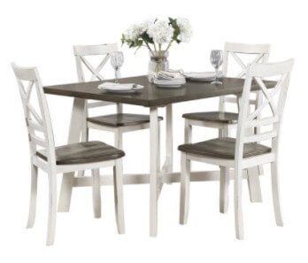 Homelegance Troy Dining Set with 4 Chairs