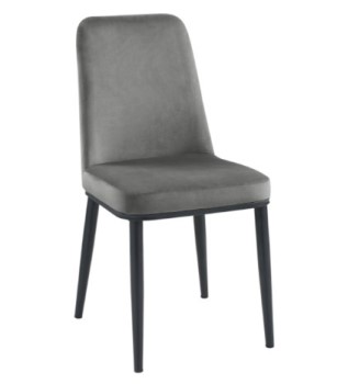 Homelegance Salerno Grey Velvet Side Chairs (set of 2)