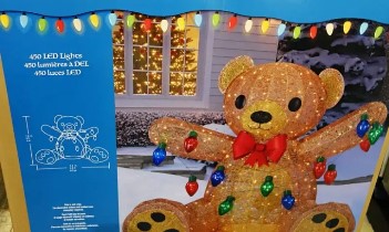 5-Foot Holiday Bear with Lights
