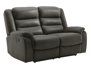 Ashley Wesley Charcoal Microsuede Reclining Loveseat
