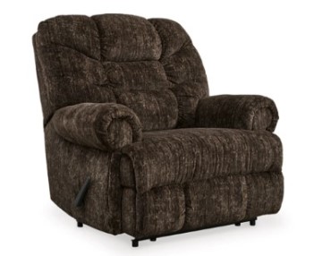 Ashley Mason Oversized Dark Brown Chenille Recliner