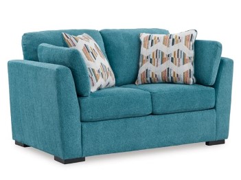 Ashley Kennewick Teal Loveseat