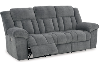 Ashley Taylor Slate Dual Power Reclining Sofa
