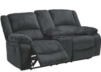 Ashley Drayson Slate Reclining Console Loveseat