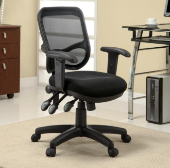 Coaster Premium Black Mesh Back Desk Chair