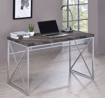 Coaster Rustic Herringbone Finish Writing Desk